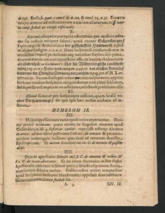 Membrum II.