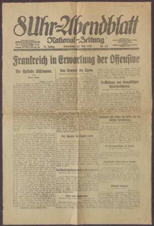 Ausgabe des "8 Uhr-Abendblatt" vom 13.07.1918