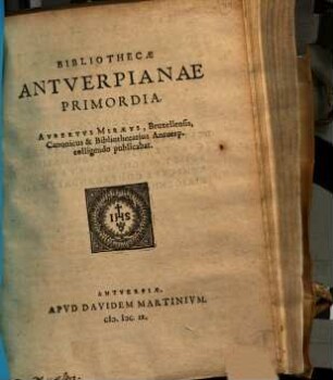 Bibliothecae Antverpianae primordia