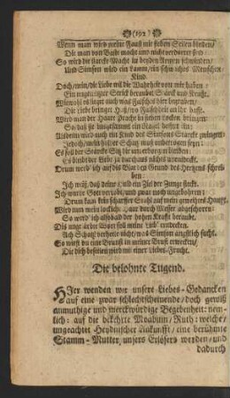 [X.] Die belohnte Tugend