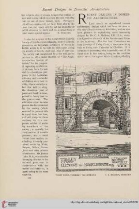 Recent designs in domestic architecture