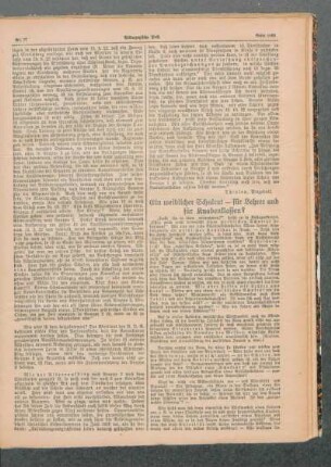 ¬Ein¬ weiblicher Schulrat - für Lehrer und für Knabenklassen?
