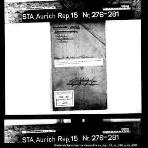 Der Vorschlag des Konsistoriums auf Anstellung eines evangelischen Hilfsbeamten bei dem Amt Wittmund
