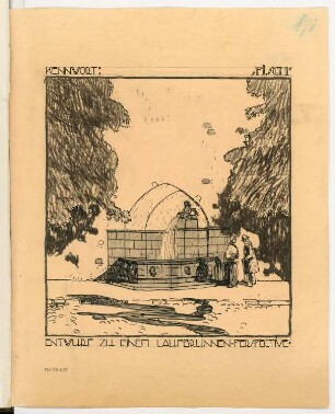 Laufbrunnen Monatskonkurrenz Januar 1915: Perspektivische Ansicht