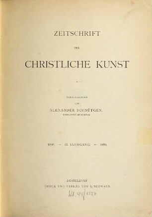 Zeitschrift für christliche Kunst. 3, 3. 1890