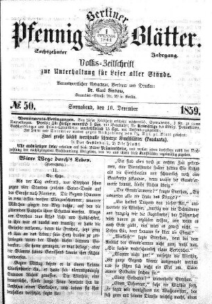 No. 50, Sonnabend, den 10. December