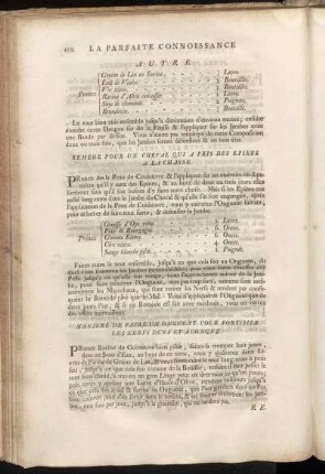 Maniere de Faire un Onguent pour Fortifier les Nerfs durs et Alongez. - Fourchettes Grasses.