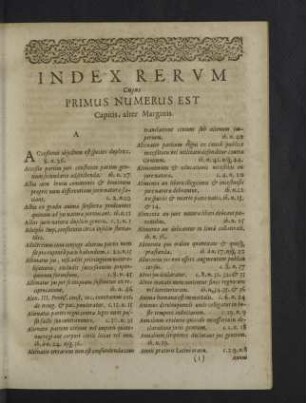 Index rerum