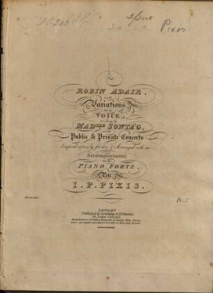 Robin Adair : with variations for the voice as sung by Madlle Sontag ...