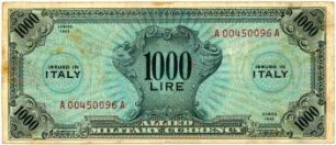 Geldschein, 1000 Lire (ITL), 1943