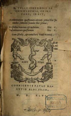De Philosophia, 1 (1546)