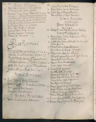 Winterhalbjahr 1648/1649. Rektorat Johann Ulrich Pregi(t)zer