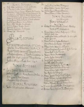 Winterhalbjahr 1648/1649. Rektorat Johann Ulrich Pregi(t)zer