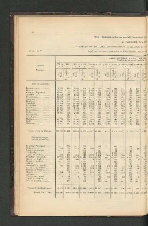 VII. Economische en sociale toestand der bevolking.