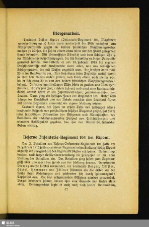 Reserve-Infanterie-Regiment 104 bei Ripont