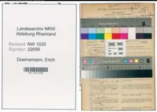 Entnazifizierung Erich Doernemann , geb. 01.04.1905 (Technischer Angestellter)