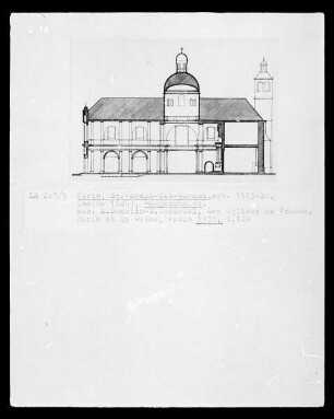 Paris, Église Saint-Joseph-des-Carmes, Längsschnitt