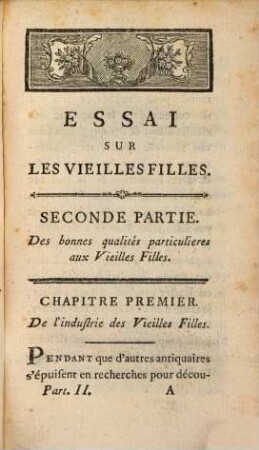 Essai Satirique Et Amusant Sur Les Vieilles Filles, 2