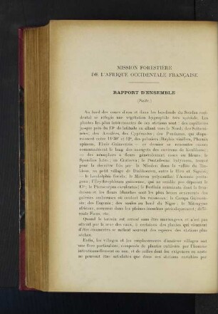 Mission Forestière De L'Afrique Occidentale Francaise.