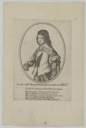 Bildnis des Carolus II, Brittaniae Franciae, hiberniae Rex
