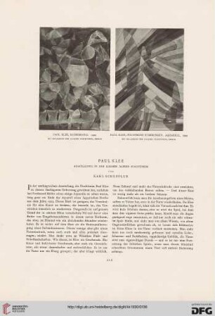 Paul Klee: Ausstellung in der Galerie Alfred Flechtheim