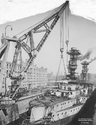 Einlegen von Geschützrohren : Technikgeschichte | Industrie und Technik | Schiffs- und Seewesen (auch Motorboote)