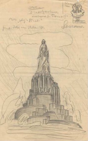 Bismarckdenkmal-Entwurf für Stettin "Wag's Knab"