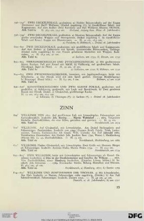 Zinn (Nr. 809-831)