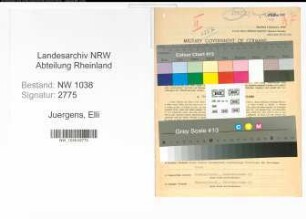 Entnazifizierung Elli Juergens , geb. 02.02.1915 (Verwaltungsangestellte)