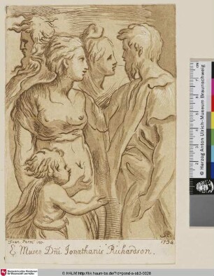 [Zwei Greise, zwei Frauen und ein Kind; Deux vieillards, deux femmes et un enfant]
