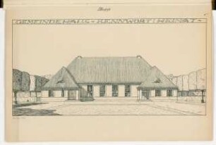 Gemeindehaus Monatskonkurrenz Oktober 1919: Perspektivische Ansicht