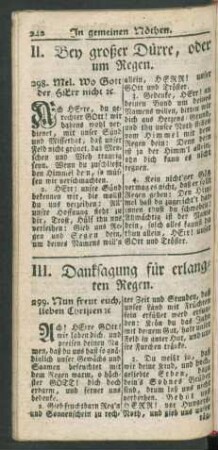 III. Danksagung für erlangten Regen