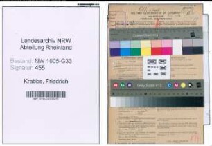 Entnazifizierung Friedrich Krabbe , geb. 16.08.1901 (Lehrer)