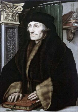Erasmus in der Stube mit dem Renaissancepilaster