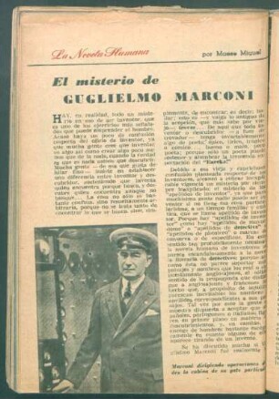 El misterio de Guglielmo Marconi : La novela humana