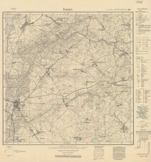 2040 (alte Nr.: 671) Laage, Meßtischblatt (4cm - Karte)