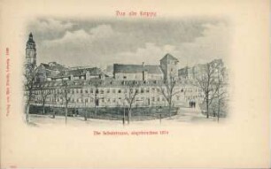 Die Schulstraße: abgebrochen 1874 [Das alte Leipzig262]
