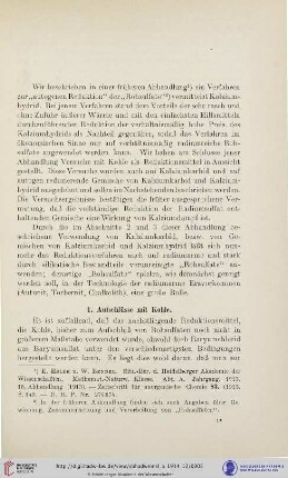 1. Aufschlüsse mit Kohle