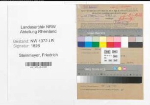 Entnazifizierung Friedrich Steinmeyer , geb. 28.04.1912 (Polizist)