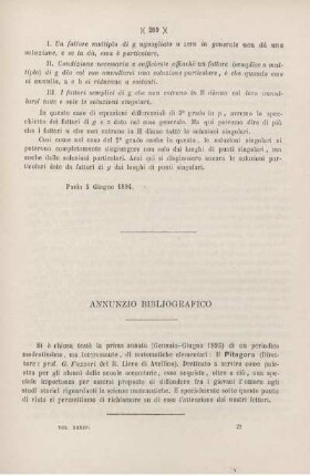Annunzio bibliografico.
