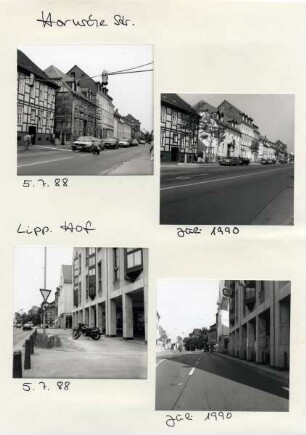 Umbau der B239 vorher - nachher. Hornsche Straße. Lippischer Hof, Hornsches Tor,