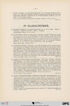 IV. Glasscheiben (Nr. 177-182)