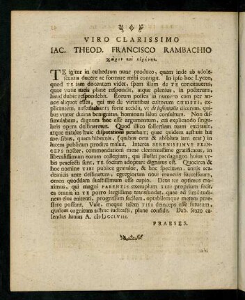 Viro Clarissimo