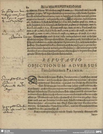 Refutatio Obiectionum Adversus Fundamentum Primum