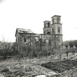 Waldenburg-Franken. Dorfkirche (1835/1836). Ansicht von Nordosten