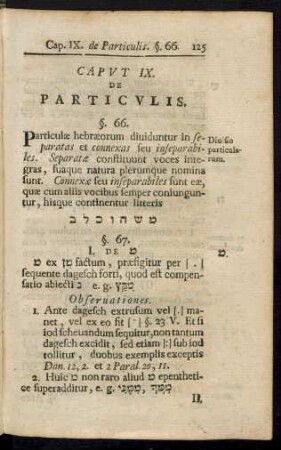 Caput IX. De Particulis