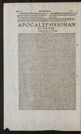 Apocalypsis Iohannis Theologi.