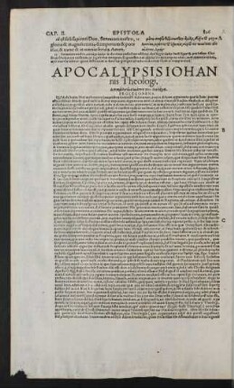 Apocalypsis Iohannis Theologi.