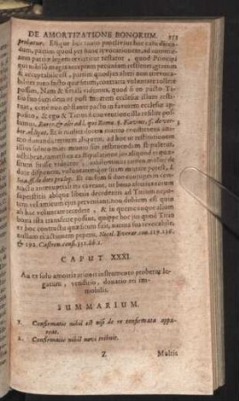 Caput XXXI. - XXXVI.