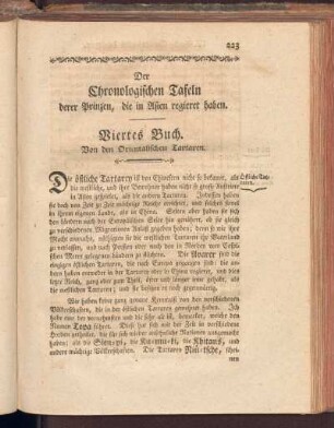 Viertes Buch. Von den Orientalischen Tartaren